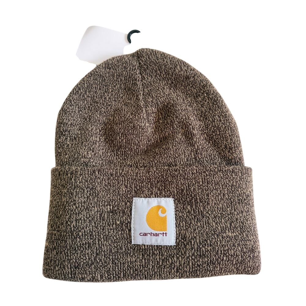 Carhartt A18 Knit Cuffed Beanie Dark Brown Heather Ski Gorpcore Winter Hat NEW